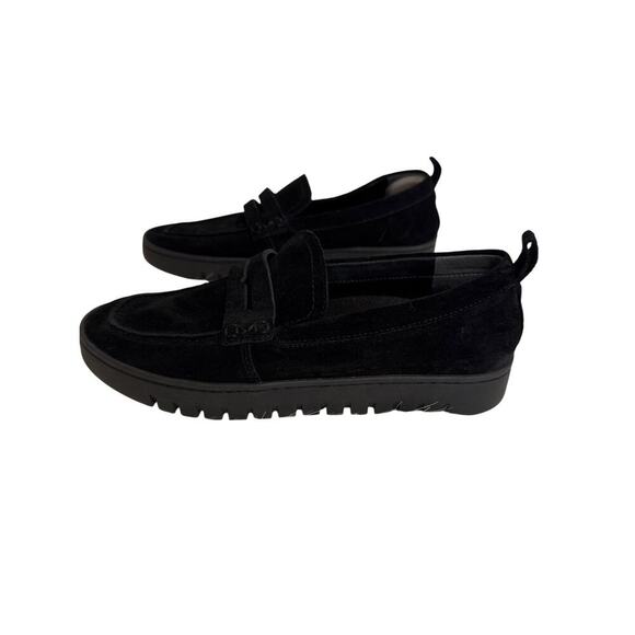 Vionic Black Suede Cushion Heel Slip On Business Casual Shoes Loafers 8.5 - Picture 6 of 9
